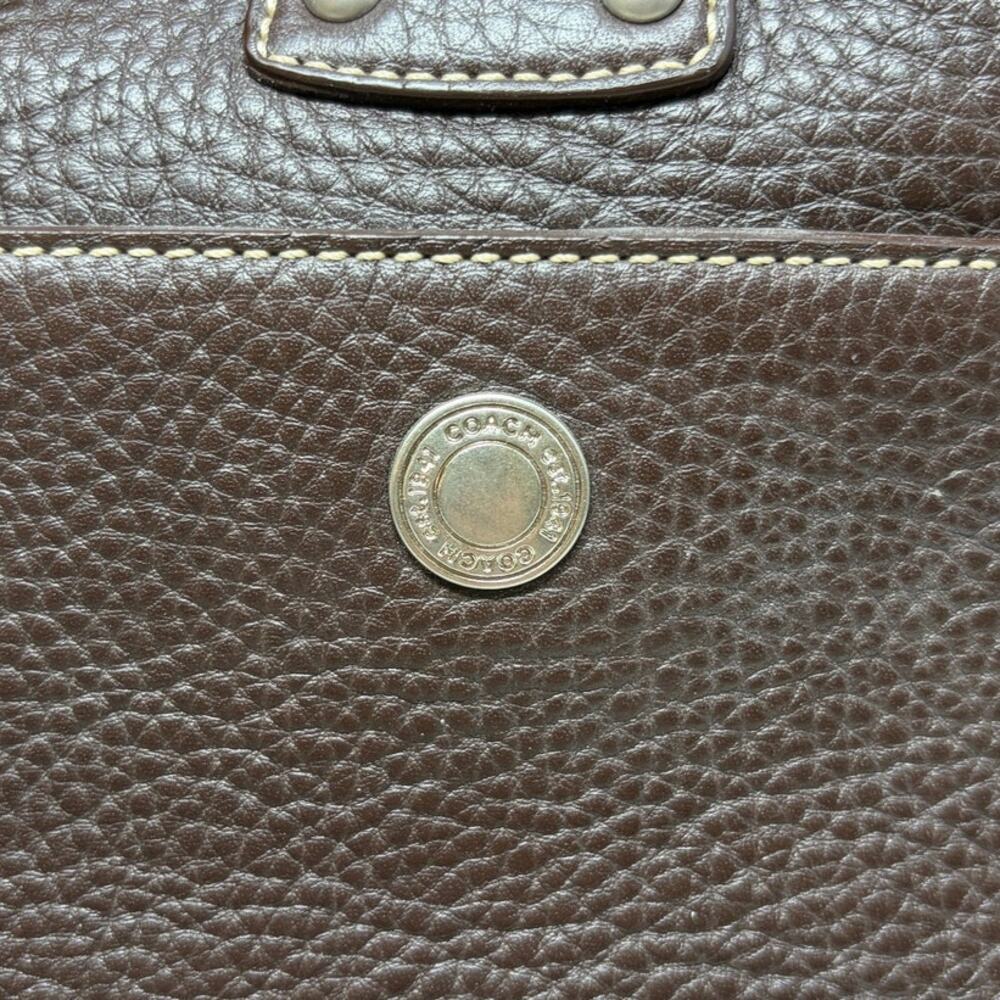 Vintage Y2K Coach Chelsea Handbag Brown Leather Shoulder Bag Fold Over Flap - Picture 10 of 10